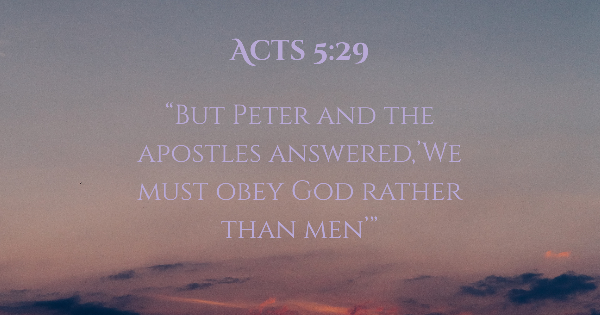 Obey God Rather Than Men – When the Pressure Is On, What Will You Do?